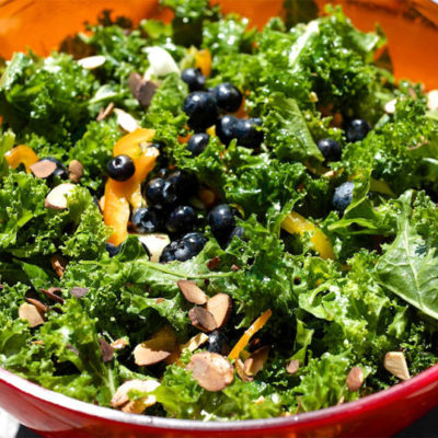 Vegan Blueberry Kale Salad
