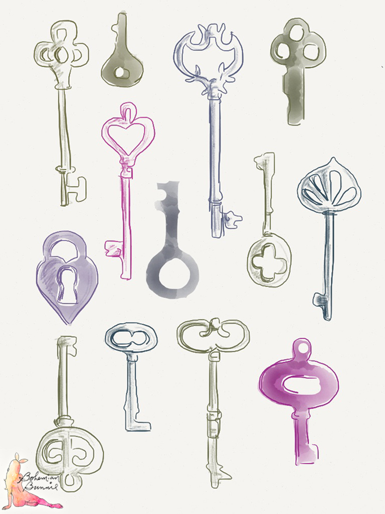 skeleton-key-illustration-ipad
