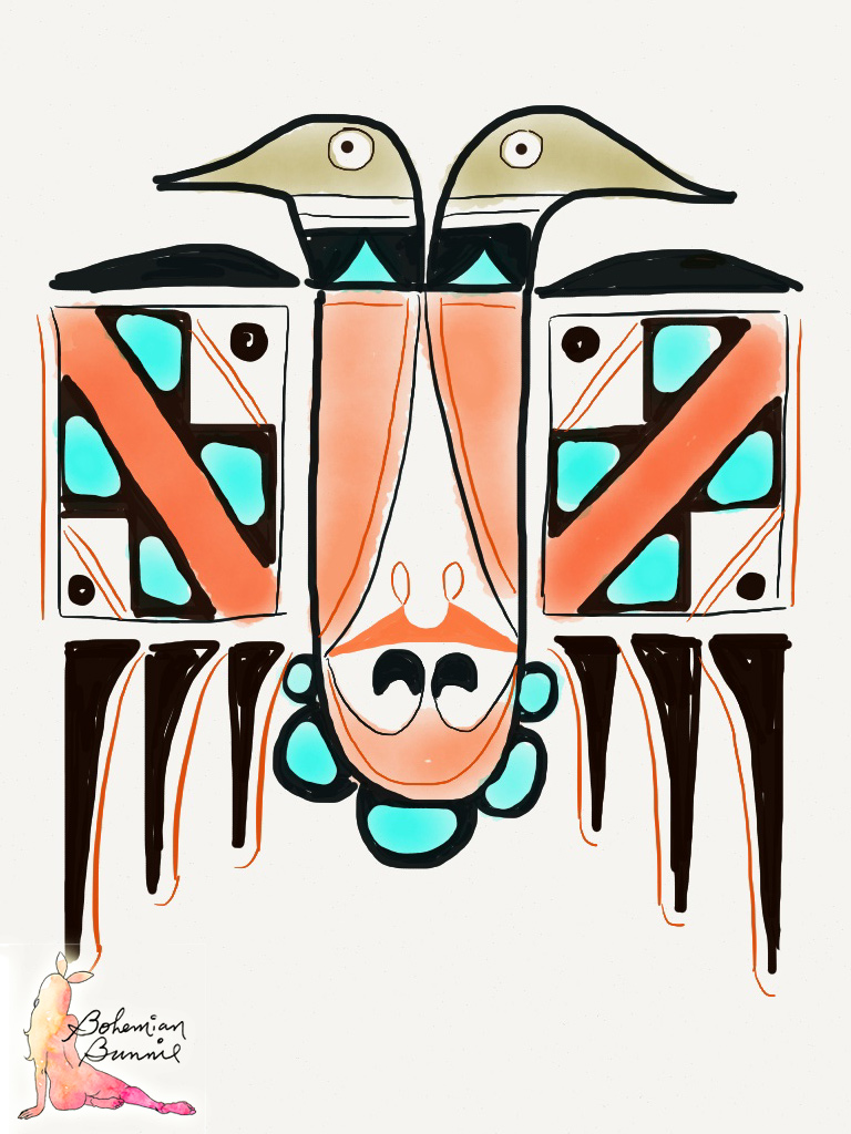 iPad--boho-thunderbird-indian-native-american-illustration