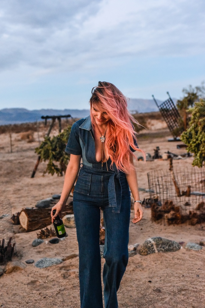 stoned-immaculate-denim-jumpsuit-vintage-70s-fashion-blogger-joshua-tree-overtone-color-conditioner-rose-gold-ombre-hair-extensions-boho-bunnie 42
