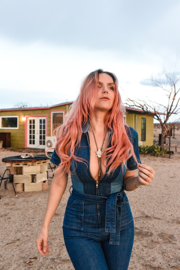 stoned-immaculate-denim-jumpsuit-vintage-70s-fashion-blogger-joshua-tree-overtone-color-conditioner-rose-gold-ombre-hair-extensions-boho-bunnie 9